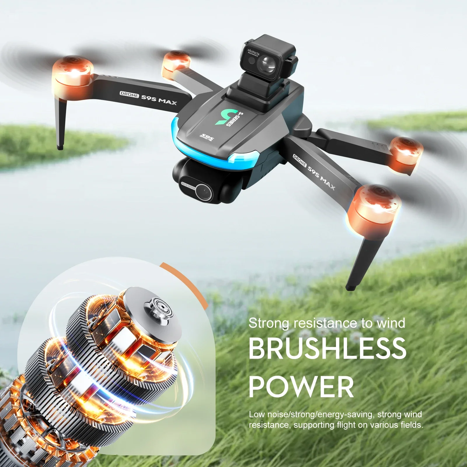 새로운 S9S MAX 미니 드론 4K 2축 PTZ HD - Drone Gps Mount 리뷰 및 가격