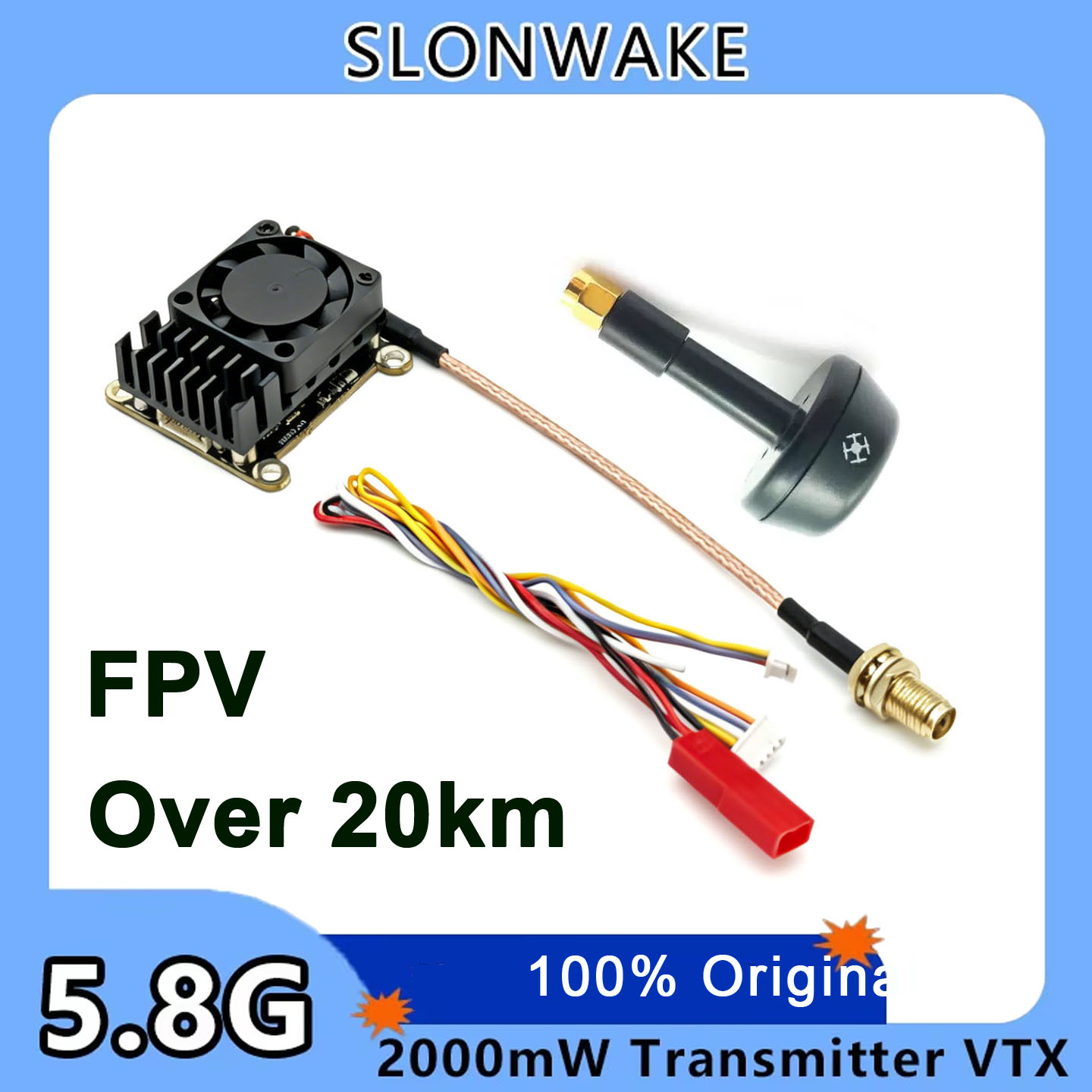 새로운 업그레이드 5.8Ghz 2W 조절 가능 FPV  - Drone Transmitter 리뷰 및 가격